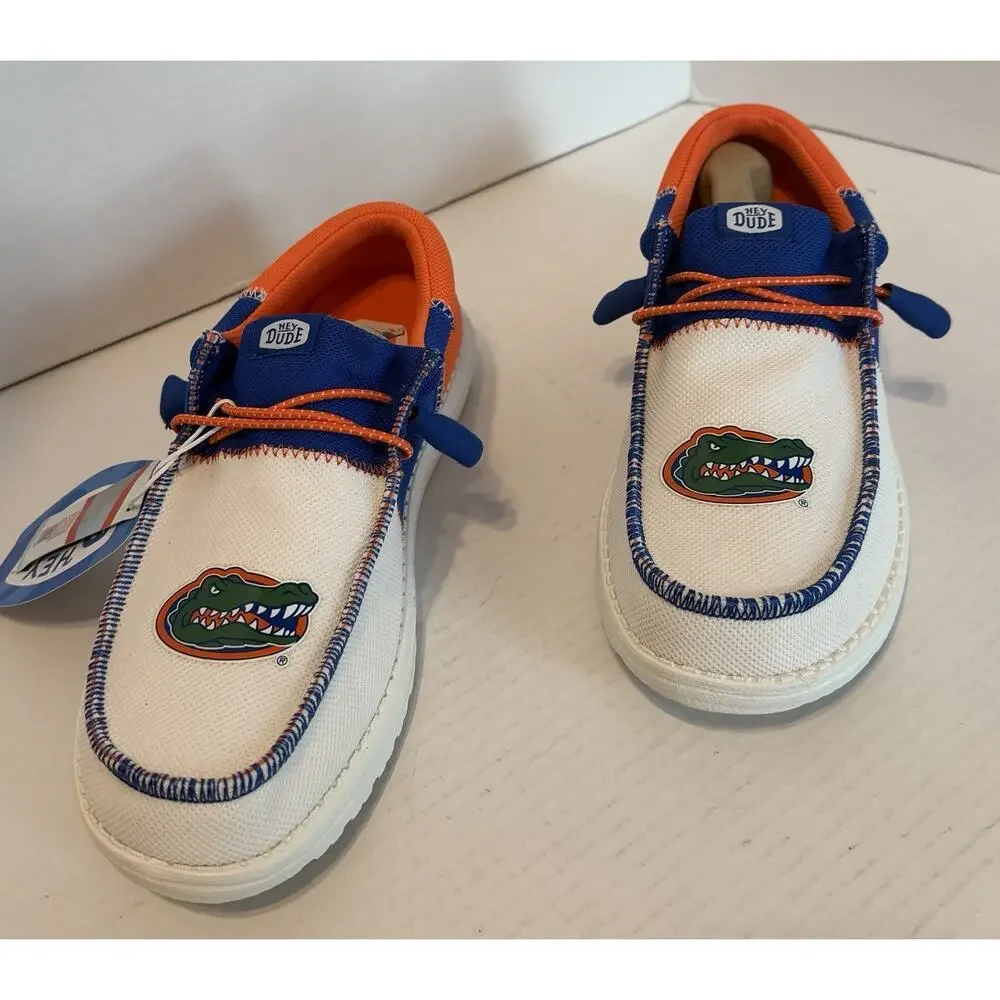 Hey Dude Wally Tri Florida Gators Men's Slip-On Canvas Shoes US 6M Blue/White